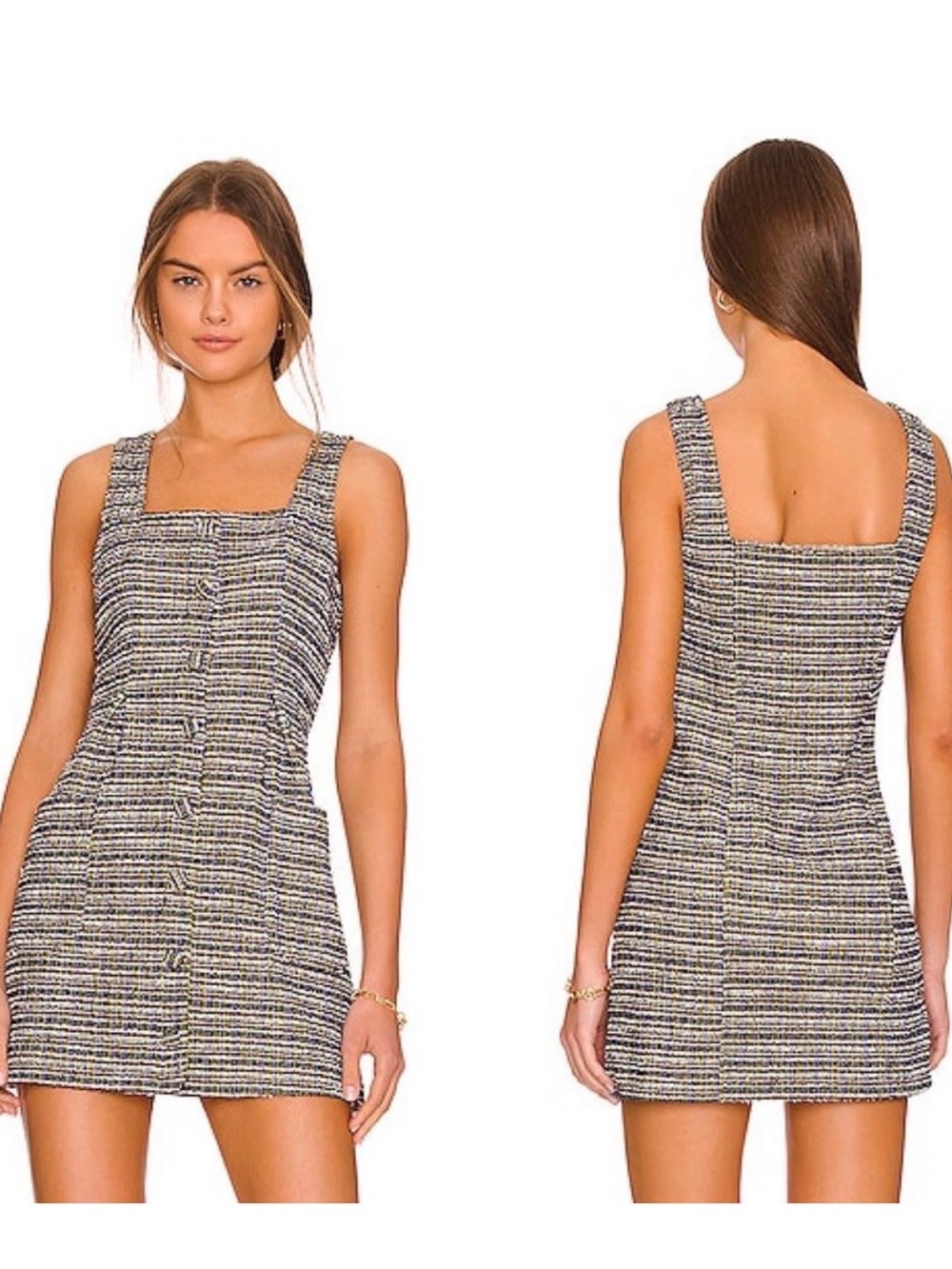 Free People Maxx Mini Shift Dress-Tweed